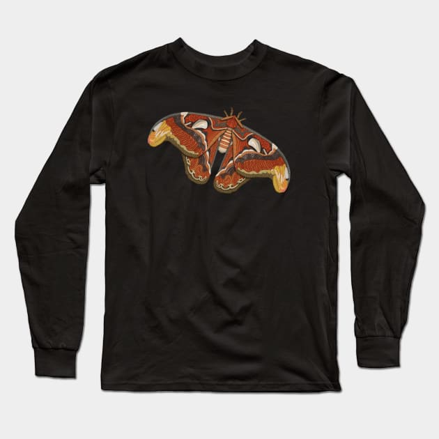 Atlas Moth Long Sleeve T-Shirt by ArtLovePassion